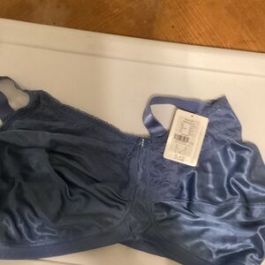 Satin Lace Bralette - Blue